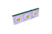 Chassi fläkt - Lian Li UNI FAN SLINF LCD FLEX 120 (3-pack) - Chassi fläkt - 120mm - Vit med RGB LED - 30 dBA - 12SLIND1F3W
