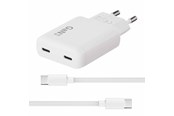 Mobile - Adapters & Chargers - X2O 65W GaN Dual SLIM AVS Charger (Incl. 1.5 m USB-C to USB-C Cable) - White - 01057