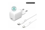 Mobile - Adapters & Chargers - eSTUFF INFINITE power adapter - EU plug USB-C to ligtning cable 1.5 m - 24 pin USB-C - 20 Watt - ES637500
