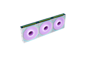 Chassi fläkt - Lian Li UNI FAN SLINF FLEX 120 (3-pack) with controller - Chassi fläkt - 120mm - Vit med RGB LED - 30 dBA - 12SLIN1F3W