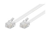 Nätverkskabel - Deltaco DEL-160C - phone cable - 2 m - white - Vit - DEL-160C