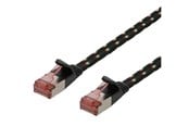 Nätverkskabel - Deltaco patch cable - 1.5 m - black - Svart - 1m - UFTP-2312