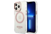 Mobile - Covers & Cases - GUESS Metal Outline MagSafe Case for iPhone 13 Pro / iPhone 13 - Pink - 3666339057190