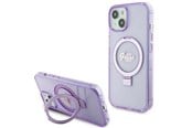 Mobile - Covers & Cases - GUESS Ring Stand Script Glitter MagSafe case for iPhone 15 Plus / 14 Plus - purple - 3666339156756