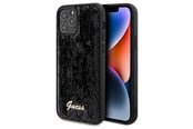 Mobile - Covers & Cases - GUESS Sequin Script Metal case for iPhone 12/12 Pro - black - 3666339172787