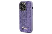 Mobile - Covers & Cases - GUESS Sequin Script Metal case for iPhone 13 Pro / 13 - purple - 3666339176167