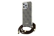Mobile - Covers & Cases - GUESS Crossbody Cord 4G Print case for iPhone 15 Pro Max - brown - 3666339148096