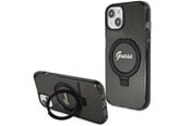 Mobile - Covers & Cases - GUESS Ring Stand Script Glitter MagSafe case for iPhone 13 / 14 / 15 - black - 3666339156251