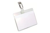 Konferens & Presentation - DURABLE name badge holder - for 60 x 90 mm - transparent (pack of 25) - 810619