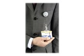 Konferens & Presentation - DURABLE badge reel - silver (pack of 10) - 822523