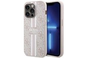 Mobile - Covers & Cases - GUESS 4G Printed Stripes MagSafe case for iPhone 15 Pro - pink - 3666339203504