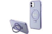 Mobile - Covers & Cases - GUESS Ring Stand Script Glitter MagSafe case for iPhone 11 / Xr - purple - 3666339156640