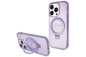 Mobile - Covers & Cases - GUESS Ring Stand Script Glitter MagSafe case for iPhone 13 Pro Max - purple - 3666339156695