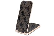Mobile - Adapters & Chargers - GUESS 4G Pattern MagSafe foldable 2in1 15W inductive charger - brown - 3666339170172