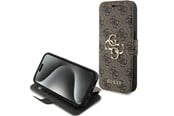 Mobile - Covers & Cases - GUESS 4G Metal Logo case for iPhone 15 Pro - brown - 3666339194444