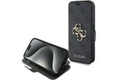 Mobile - Covers & Cases - GUESS 4G Metal Logo case for iPhone 15 Pro - gray - 3666339194406