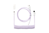 Tangentbord - Keychron Spiralformad Aviator USB 8K-kabel med rak kontakt (Light Purple) - Tangentbordskabel - Lila - Cab-34
