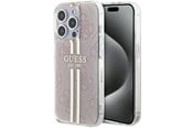 Mobile - Covers & Cases - GUESS IML 4G Gold Stripe case for iPhone 14 Pro Max - pink - 3666339223090