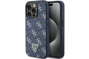 Mobile - Covers & Cases - GUESS 4G Triangle Metal Logo case for iPhone 15 Pro - blue - 3666339225926