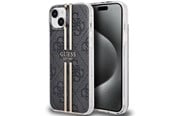 Mobile - Covers & Cases - GUESS IML 4G Gold Stripe case for iPhone 15 Plus / 14 Plus - black - 3666339222697