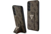 Mobile - Covers & Cases - GUESS GUHCS24SPGS4TDW S24 S921 brown/brown hardcase Grip Stand 4G Triangle Strass - 3666339241421