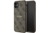 Mobile - Covers & Cases - GUESS GUHMN61G4GFRW iPhone 11 6.1" / Xr brown/brown hardcase 4G Collection Leather Metal Logo MagSafe - 3666339226367
