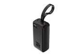 PowerBank - Wozinsky W8-W - 30W Powerbank 2 x USB-A and USB-C with Flashlight - Black - 30000 mAh - 5907769388101