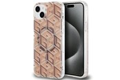 Mobile - Covers & Cases - GUESS IML GCube MagSafe case for iPhone 15 Plus / 14 Plus - brown - 3666339222130