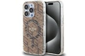 Mobile - Covers & Cases - GUESS IML GCube MagSafe case for iPhone 15 Pro Max - brown - 3666339222154