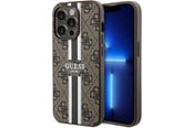 Mobile - Covers & Cases - GUESS 4G Printed Stripes MagSafe case for iPhone 15 Pro - brown - 3666339203467
