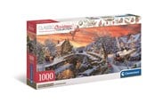 Pusselspel - Clementoni HQC Panorama Jigsaw Puzzle: Christmas over the Bridge 1000 pieces 2D Pussel - 39999