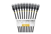 Nätverkskabel - StarTech.com Startech patch cable - 15 cm - black - Svart - 6ASTP34BKS15CM10PK