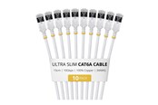 Nätverkskabel - StarTech.com Startech patch cable - 15 cm - white - Vit - 6ASTP34WHS15CM10PK