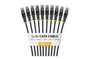 Nätverkskabel - StarTech.com Startech patch cable - 25 cm - black - Svart - N6PAT25CMBKS10PK