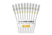 Nätverkskabel - StarTech.com Startech patch cable - 25 cm - grey - Grå - N6PAT25CMGRS10PK