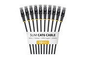 Nätverkskabel - StarTech.com Startech patch cable - 50 cm - black - Svart - N6PAT50CMBKS10PK