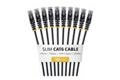 Nätverkskabel - StarTech.com Startech patch cable - 1 m - black - Svart - N6PAT100CMBKS10PK