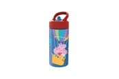 Skoltillbehör - Peppa Pig Greta Gris Vattenflaska med sugrör, 420 ml - 088808718-98303