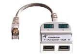 Nätverkskabel - Roline Telegärtner T-Adapter ISDN/ISDN - Grå - 0.1m - 21.17.3034