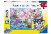 Pusselspel - Ravensburger Godisvärld 3x49 bitar - 12004260