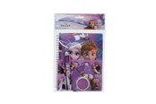 Skoltillbehör - Frozen Writing set - with spiral pad A5 w/60 ruled sheets (soft cover for A5 spiral pad 350gsm) multi-colour pen stickers sheet pencil eraser small note pad w/40 sheets - 119406128