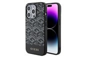 Mobile - Covers & Cases - GUESS GCube Stripes MagSafe case for iPhone 15 Pro Max - black - 3666339194734