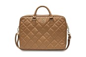 Väskor - GUESS Quilted 4G bag for a 16" laptop - brown - 3666339210953