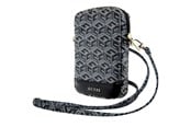 Andra mobiltillbehör - GUESS Zip GCube Bottom Stripe phone bag - black - 3666339210656