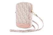Andra mobiltillbehör - GUESS Zip GCube Bottom Stripe phone bag - pink - 3666339210670