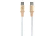 USB-kabel - GUESS Ebossed Logo USB-C / USB-C Cable 1.5m Fast Charging - Gold - 3666339171414