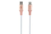 USB-kabel - GUESS Ebossed Logo USB-C / Lightning Cable 1.5m Fast Charging - Pink - 3666339171445
