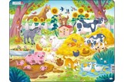 Pusselspel - Larsen Puzzles Puzzle: Cute Farm Animals – 19 pieces Maxi (36.5 x 28.5 cm) 2D Pussel - BM11