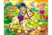 Pusselspel - Larsen Puzzles Farm Jigsaw Puzzle for Children with Pony – 16 Pieces Maxi (36.5 x 28.5 cm) 2D Pussel - BM8