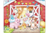 Pusselspel - Larsen Puzzles Puzzle: Cute Animals in the Barn – 21 pieces Maxi (36.5 x 28.5 cm) 2D Pussel - BM9